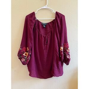 NYCC Embroidered Top Size 2X